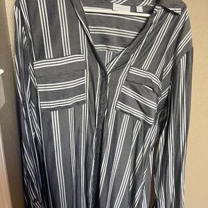 New York & Co Long Sleeve Button Down Shirt-XL